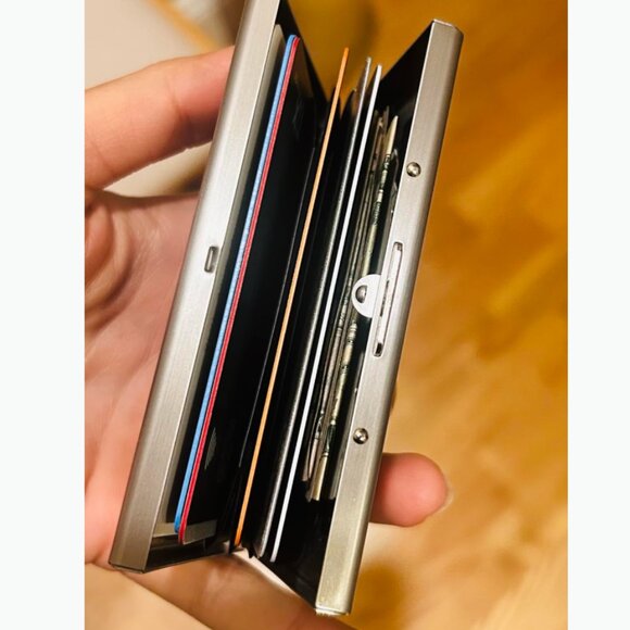 Credit Card Holder, Mini Credit Card Wallet RFID Blocking Slim - Picture 8 of 11